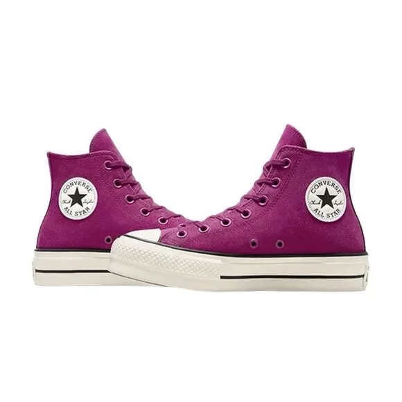 NEW Womens Converse Chuck Taylor All Star Hi Lift Platform Violet A11143C Size 7 - Picture 4 of 7